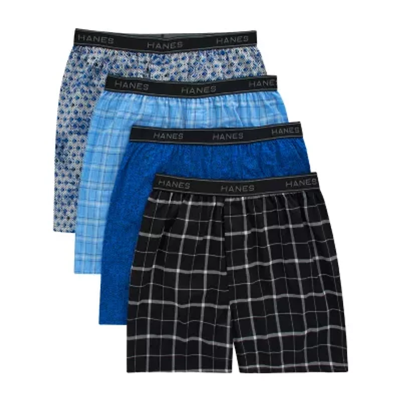 Hanes Freshiq Comfortflex Waistband Mens 4 Pack Boxers J838t4