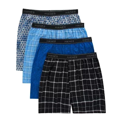 Hanes Freshiq Comfortflex Waistband Mens 4 Pack Boxers J838t4