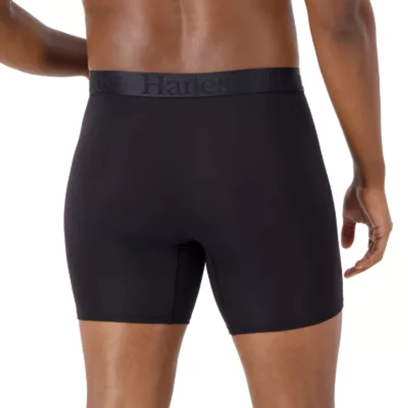 Hanes Originals Supersoft Mens 3 Pack Cooling Multi-Pack Comfort Waistband Trunks Uo2ta3