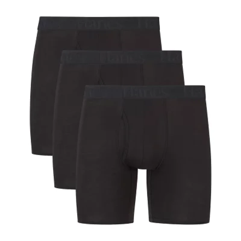 Hanes Originals Supersoft Mens 3 Pack Cooling Multi-Pack Comfort Waistband Trunks Uo2ta3