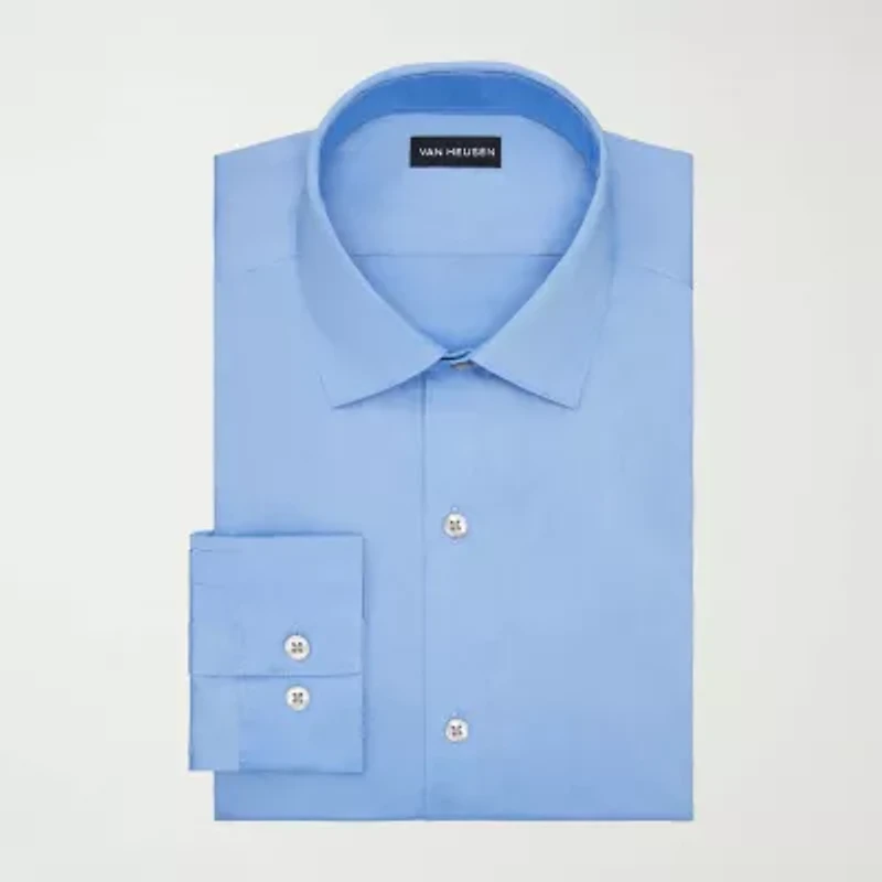 Van Heusen Ultra Flex Mens Slim Fit Wrinkle Free Long Sleeve Dress Shirt