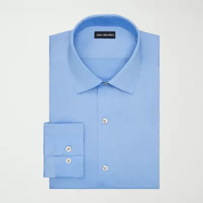 Van Heusen Ultra Flex Mens Regular Fit Wrinkle Free Long Sleeve Dress Shirt