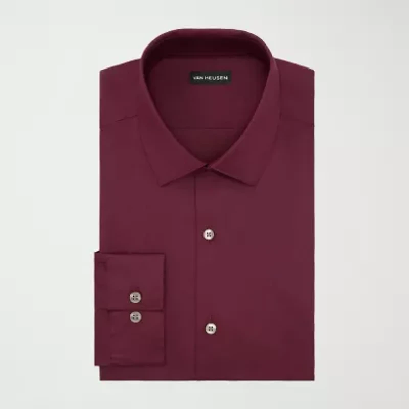 Van Heusen Ultra Wrinkle Free Mens Slim Fit Stretch Fabric Long Sleeve Dress Shirt