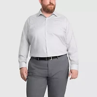 Van Heusen Comfort Performance Big And Tall Mens Regular Fit Stretch Fabric Wrinkle Free Long Sleeve Dress Shirt