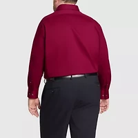 Van Heusen Big And Tall Everyday Defense Stain Shield Mens Regular Fit Stretch Fabric Wrinkle Free Long Sleeve Dress Shirt