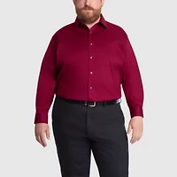 Van Heusen Big And Tall Everyday Defense Stain Shield Mens Regular Fit Stretch Fabric Wrinkle Free Long Sleeve Dress Shirt