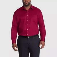 Van Heusen Big And Tall Everyday Defense Stain Shield Mens Regular Fit Stretch Fabric Wrinkle Free Long Sleeve Dress Shirt