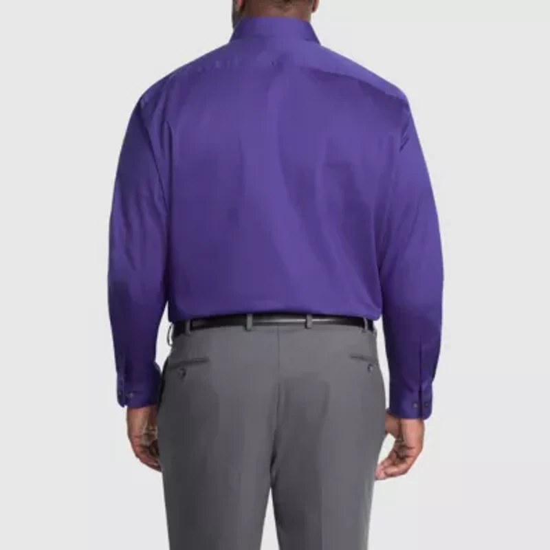 Van Heusen Big and Tall Everyday Defense Mens Classic Fit Stretch Fabric Wrinkle Free Long Sleeve Dress Shirt