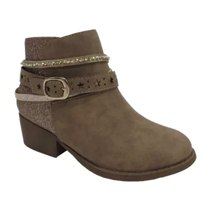 Pop Big Kid Girls Wendy Block Heel Booties