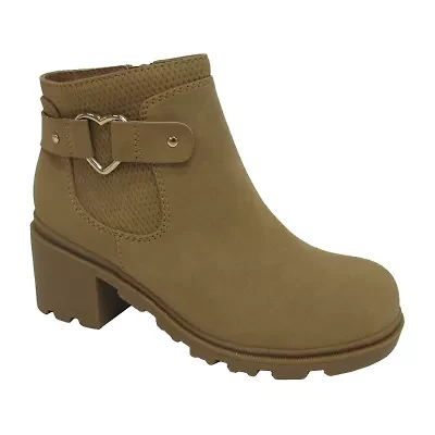 Pop Big Kid Girls Youthful Block Heel Booties