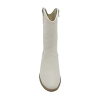 Pop Big Kid Girls Brend Block Heel Cowboy Boots