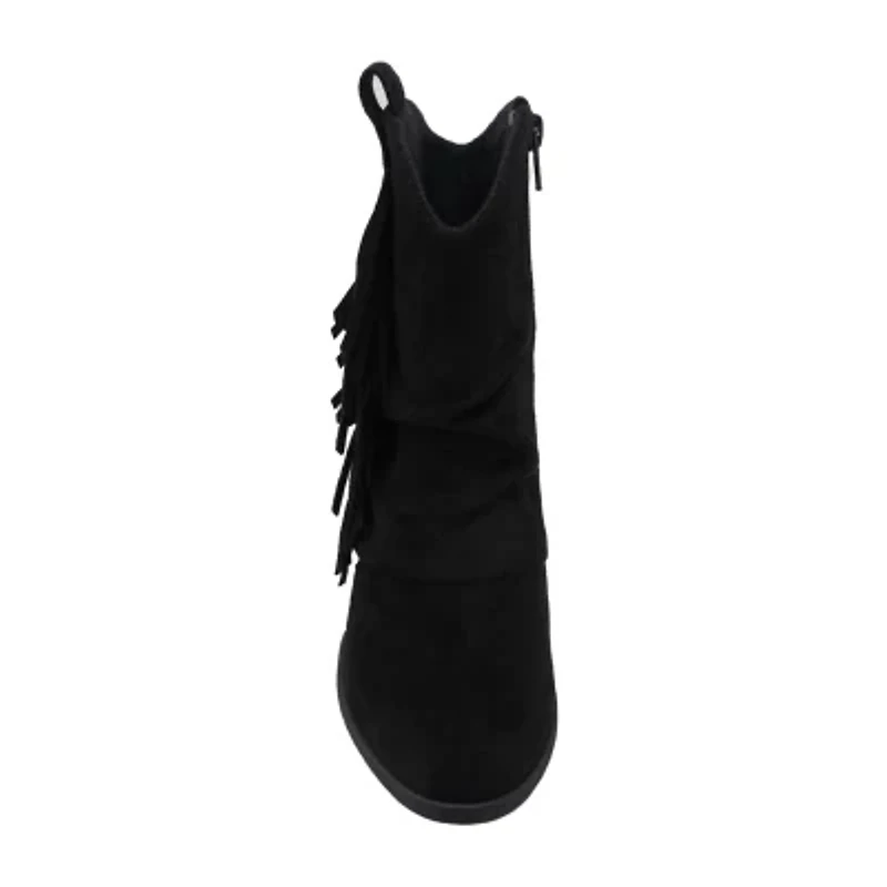 Pop Big Kid Girls Lexxie Block Heel Cowboy Boots