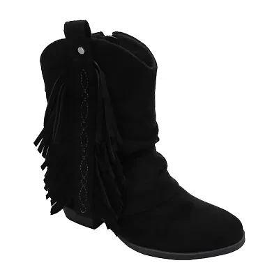 Pop Big Kid Girls Lexxie Block Heel Cowboy Boots