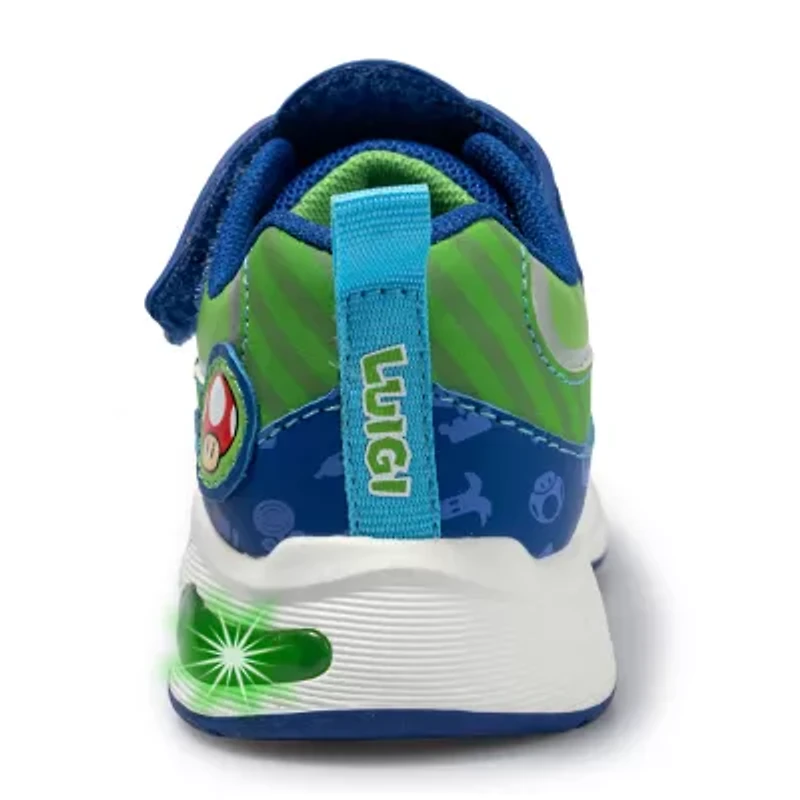 Ground Up Mario And Luigi Lighted Toddler Boys Sneakers