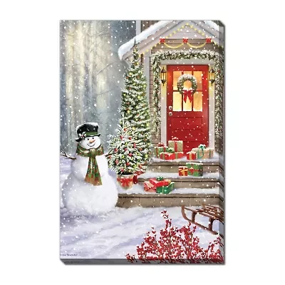 Streamline Art Festive Welcome Led Light Up Canvas Art