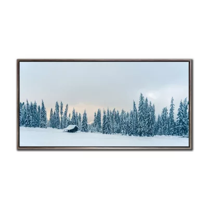 Streamline Art Snowy Landscape Canvas Art