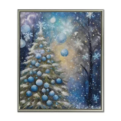 Streamline Art Frosted Elegance Hand Embellished Canvas Art