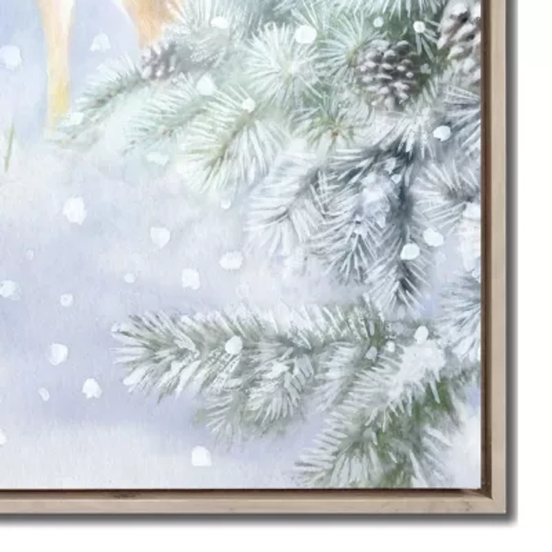 Streamline Art Forest Fawn Canvas Art