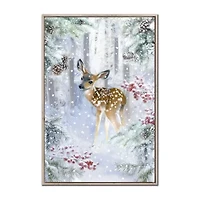 Streamline Art Forest Fawn Canvas Art