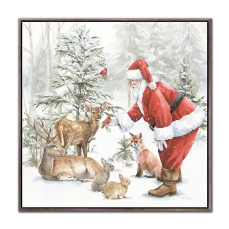 Streamline Art Woodland Santa Ii Canvas Art