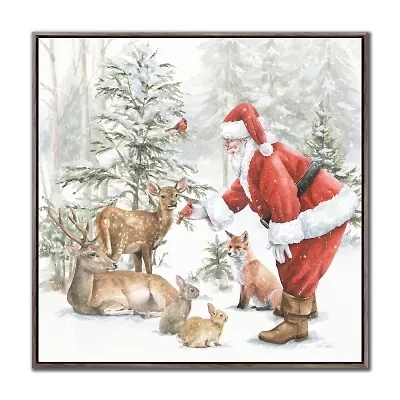 Streamline Art Woodland Santa Ii Canvas Art