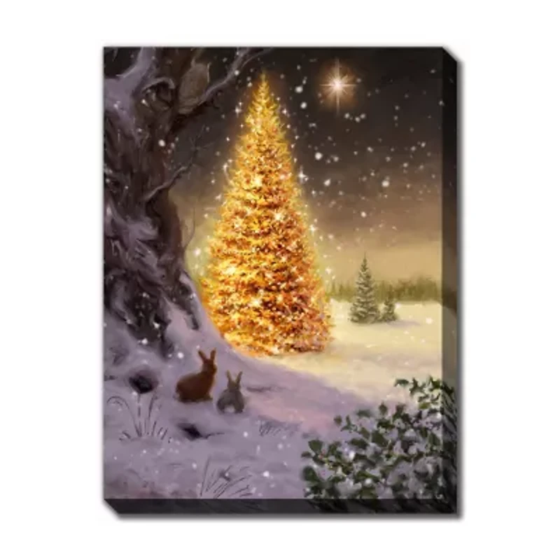 Streamline Art Golden Tree I Canvas Art