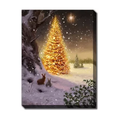 Streamline Art Golden Tree I Canvas Art