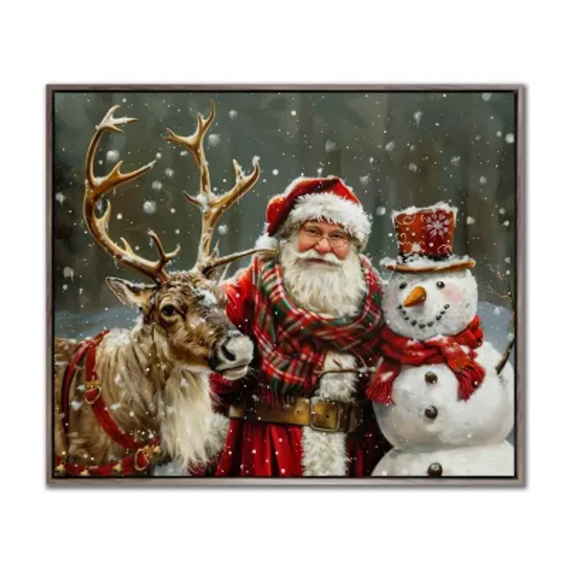 Streamline Art Santa Companions Canvas Art