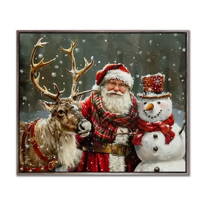 Streamline Art Santa Companions Canvas Art