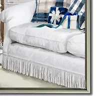Streamline Art Cozy Fireplace Hand Embellished Canvas Art