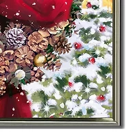 Streamline Art Santa Wreath Canvas Art