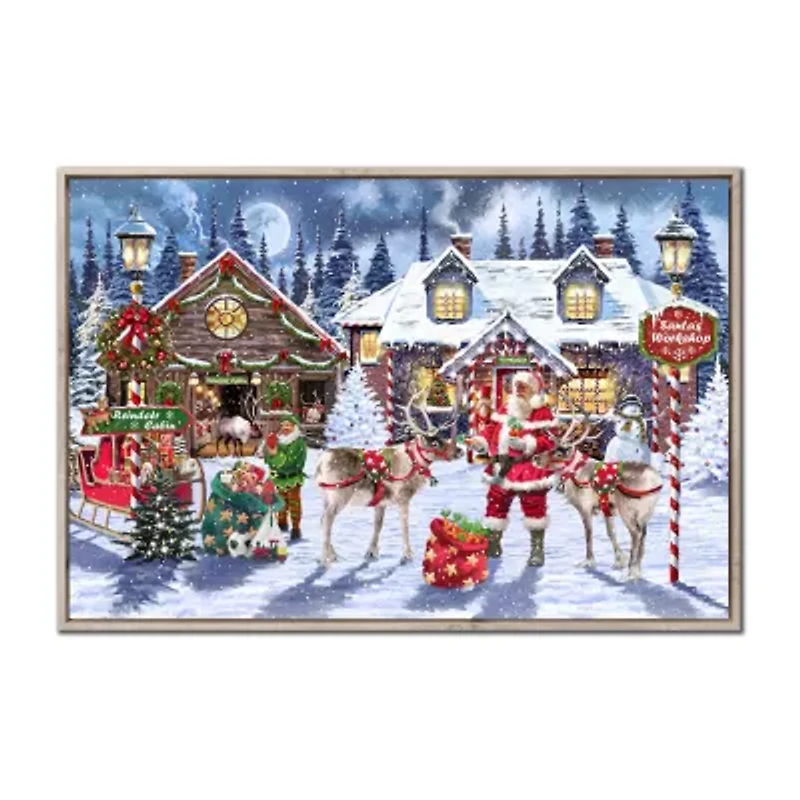 Streamline Art Santas Workshop Canvas Art