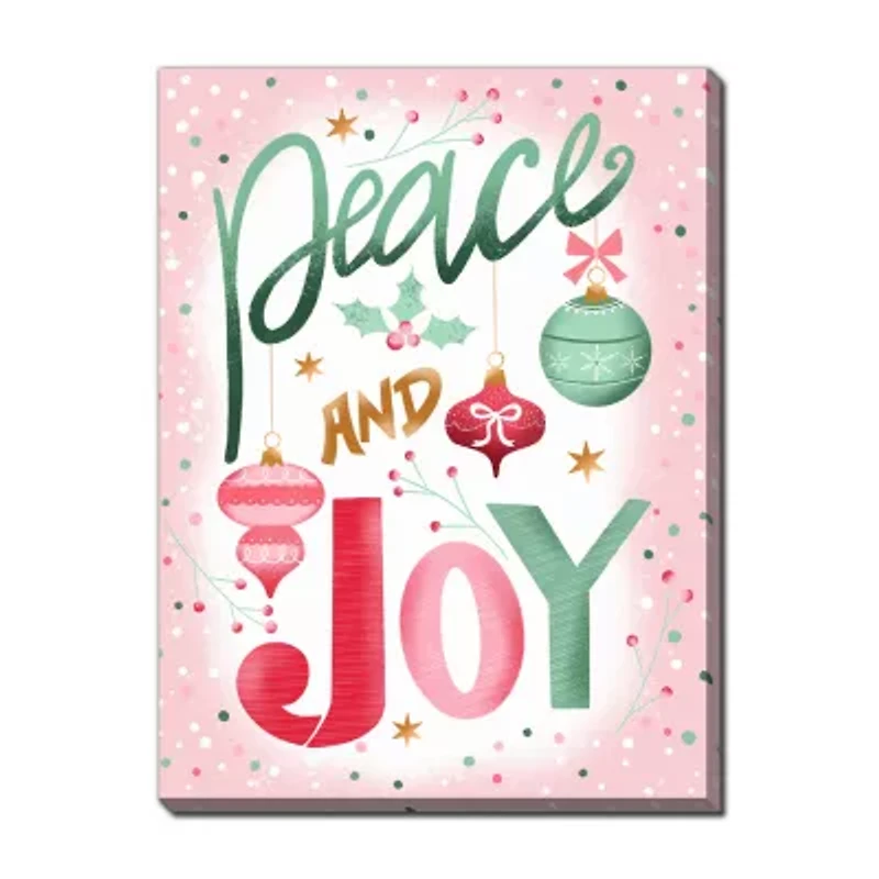 Streamline Art Peace And Joy Canvas Art