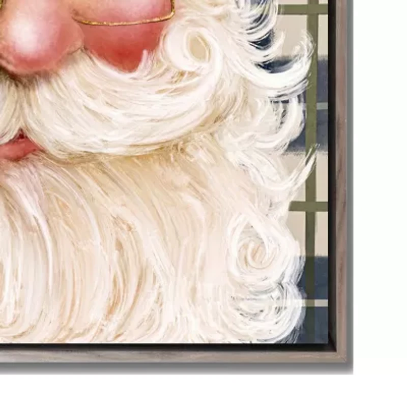 Streamline Art Santa In Navy Canvas Art