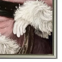 Streamline Art Pink Santa Hand Embellished Canvas Art