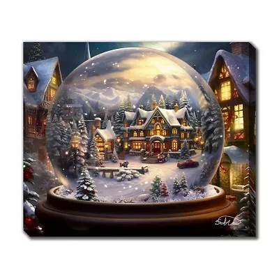 Streamline Art Snow Globe Ii Canvas Art