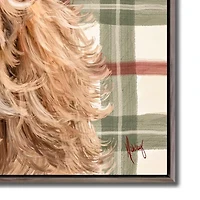 Streamline Art Plaid Highland Canvas Art