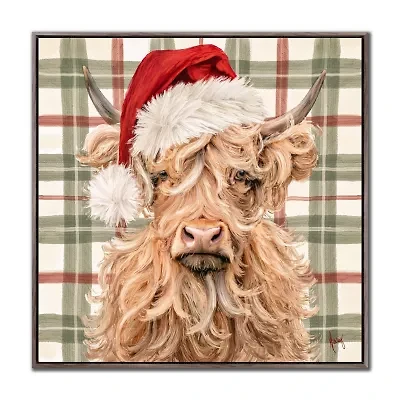 Streamline Art Plaid Highland Canvas Art