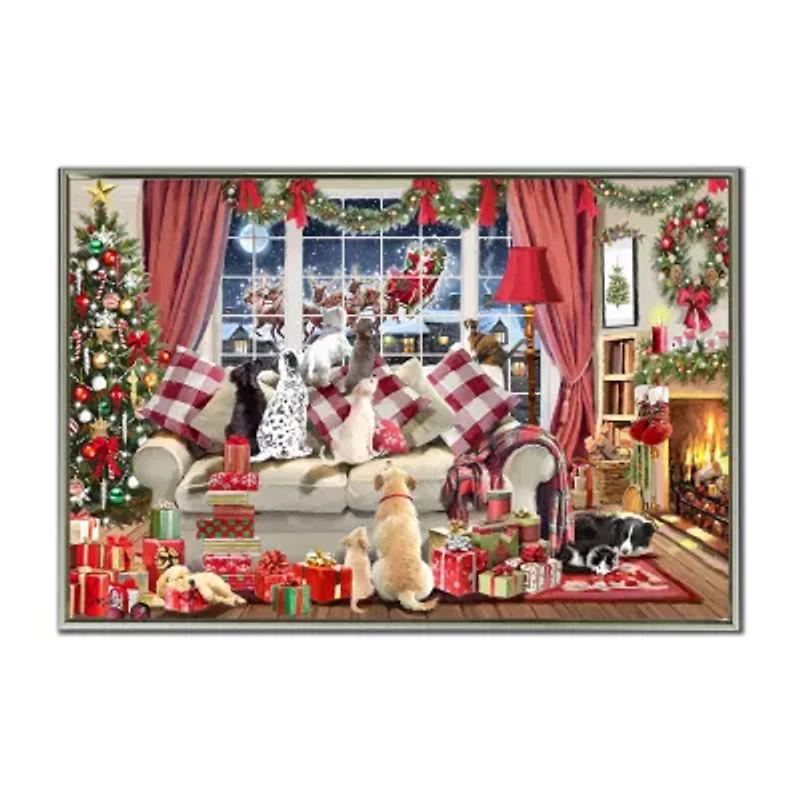 Streamline Art Paws And Presents Canvas Art
