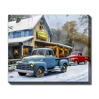 Streamline Art Winter Trucks Canvas Art