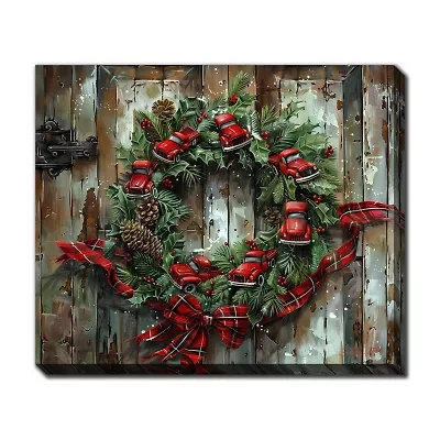Streamline Art Rustic Wreath Canvas Art