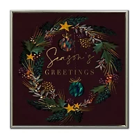 Streamline Art Seasons Wreath Hand Embellished Canvas Art