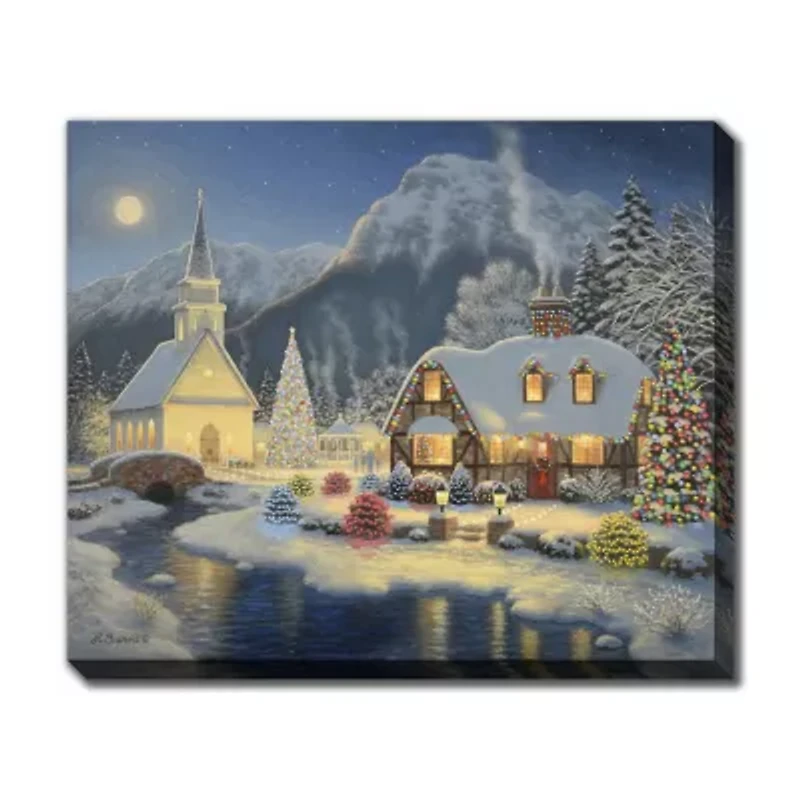 Streamline Art Winter Village Canvas Art