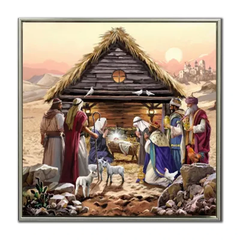 Streamline Art Desert Nativity Canvas Art
