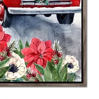 Streamline Art Poinsettias Canvas Art