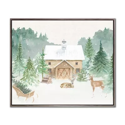 Streamline Art Wooded Winter Canvas Art