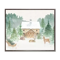 Streamline Art Wooded Winter Canvas Art