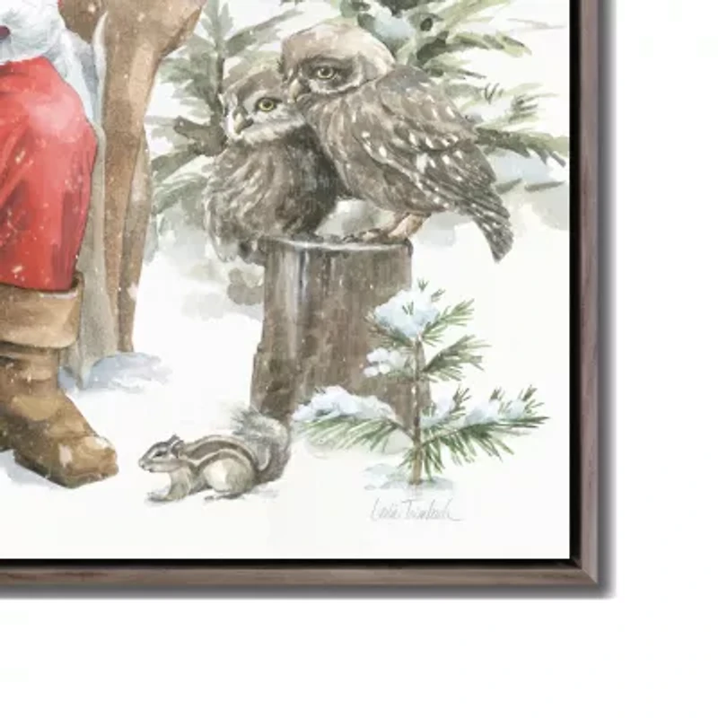 Streamline Art Woodland Santa I Canvas Art