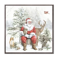 Streamline Art Woodland Santa I Canvas Art