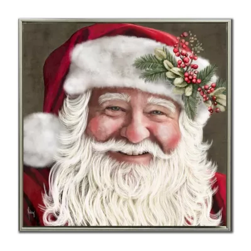 Streamline Art Jolly Santa Canvas Art